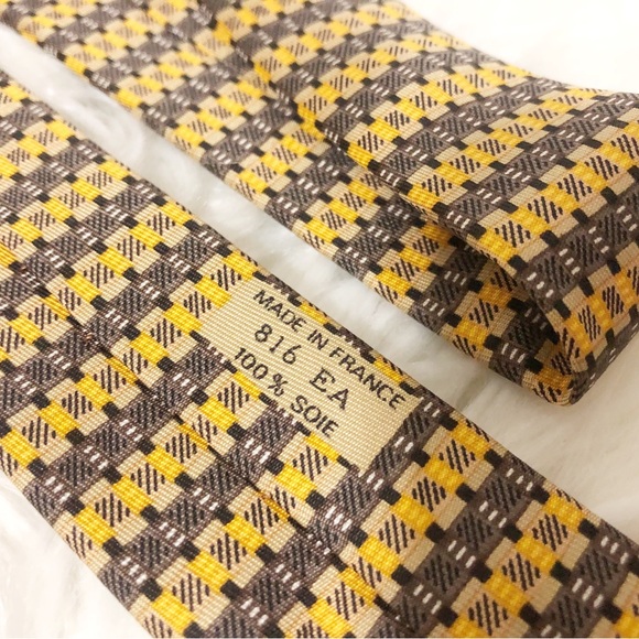Authentic Hermes 100% Silk Tie Necktie For Men - Picture 6 of 6